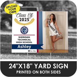 Sheridan Technical High: Custom Photo & Name Yard Sign - Modern Design