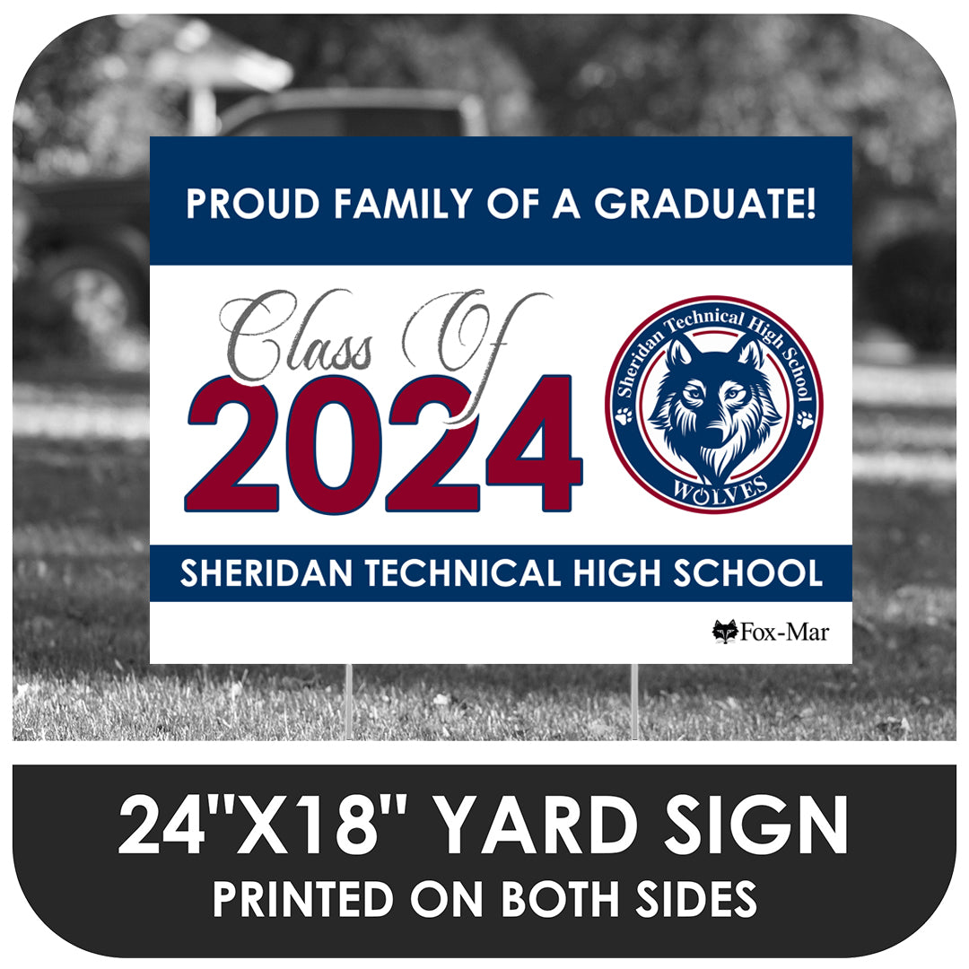Sheridan Technical High School Logo Yard Sign - Classic Design