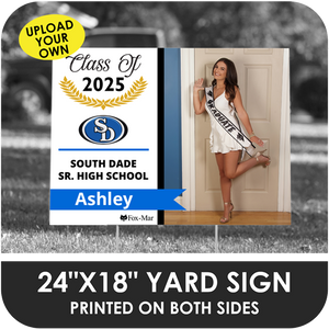 South Dade: Custom Photo & Name Yard Sign - Modern Design