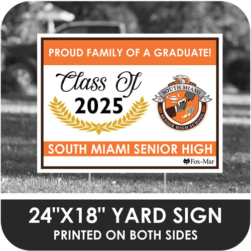 South Miami Senior High School Logo Yard Sign - Modern Design