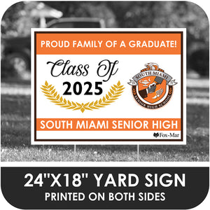 South Miami Senior High School Logo Yard Sign - Modern Design