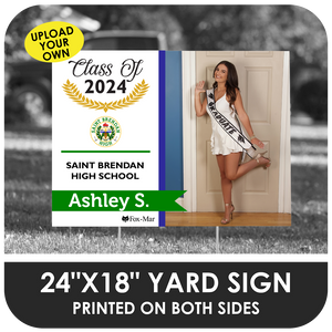 Saint Brendan High: Custom Photo & Name Yard Sign - Modern Design
