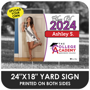 The College Academy at BC: Custom Photo & Name Yard Sign - Classic Design
