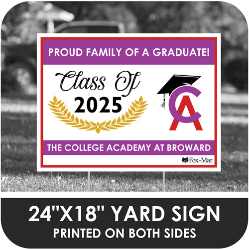 The College Academy at BC School Logo Yard Sign - Modern Design