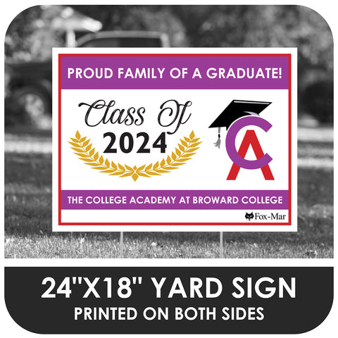 The College Academy at BC School Logo Yard Sign - Modern Design