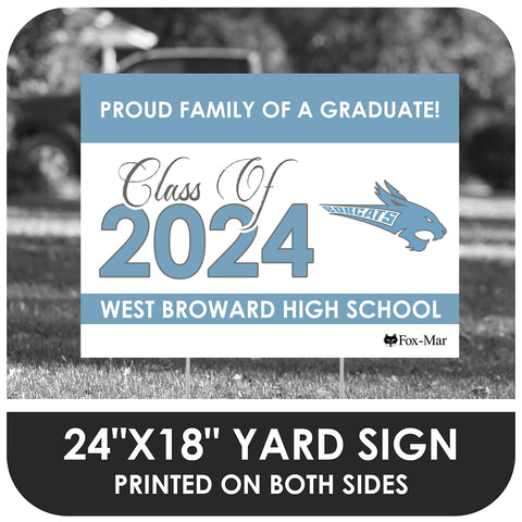 West Broward High School Logo Yard Sign - Classic Design