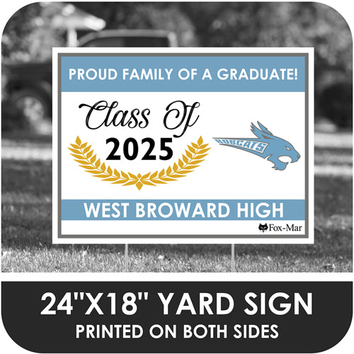 West Broward High School Logo Yard Sign - Modern Design