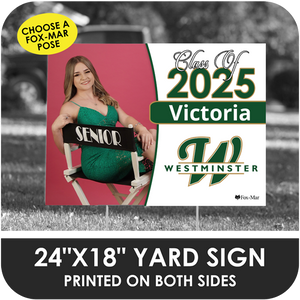Westminster Christian: Fox-Mar Pose Yard Sign - Classic Design