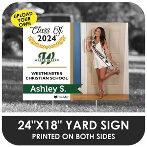 Westminster Christian: Custom Photo & Name Yard Sign - Modern Design