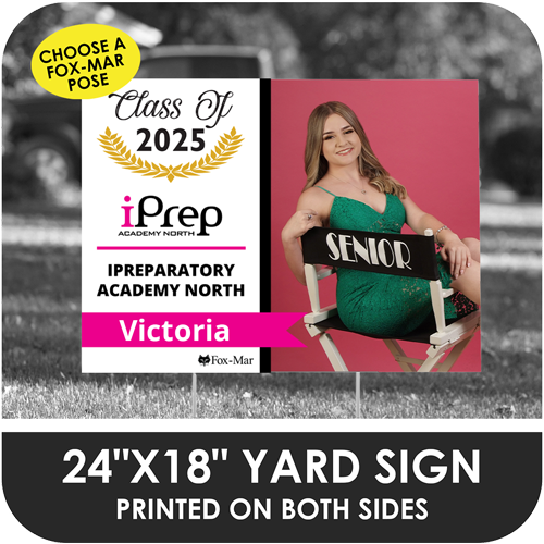 iPrep Academy - North: Fox-Mar Pose Yard Sign - Modern Design