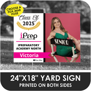 iPrep Academy - North: Fox-Mar Pose Yard Sign - Modern Design