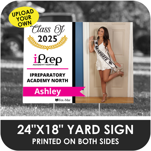 iPrep Academy - North: Custom Photo & Name Yard Sign - Modern Design