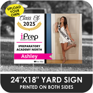 iPrep Academy - North: Custom Photo & Name Yard Sign - Modern Design