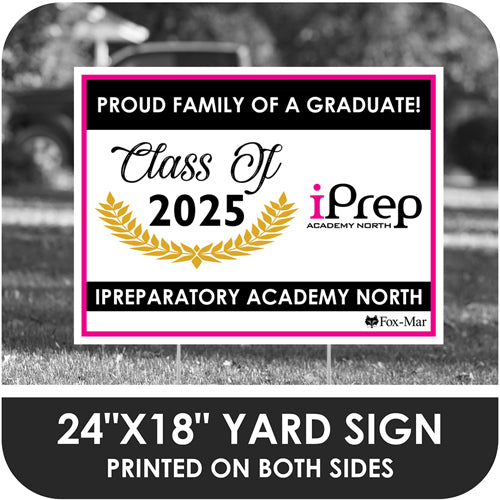 iPrep Academy - North School Logo Yard Sign - Modern Design