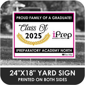 iPrep Academy - North School Logo Yard Sign - Modern Design