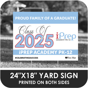 iPrep Academy School Logo Yard Sign - Classic Design