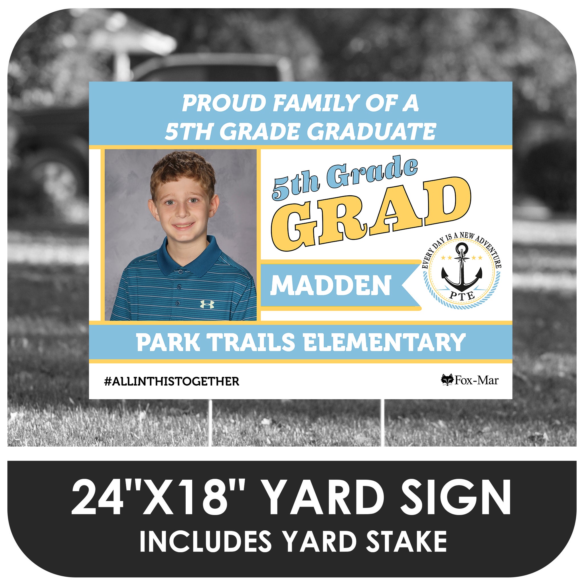 Park Trails Elementary: 5th Grade Graduation Photo Yard Sign