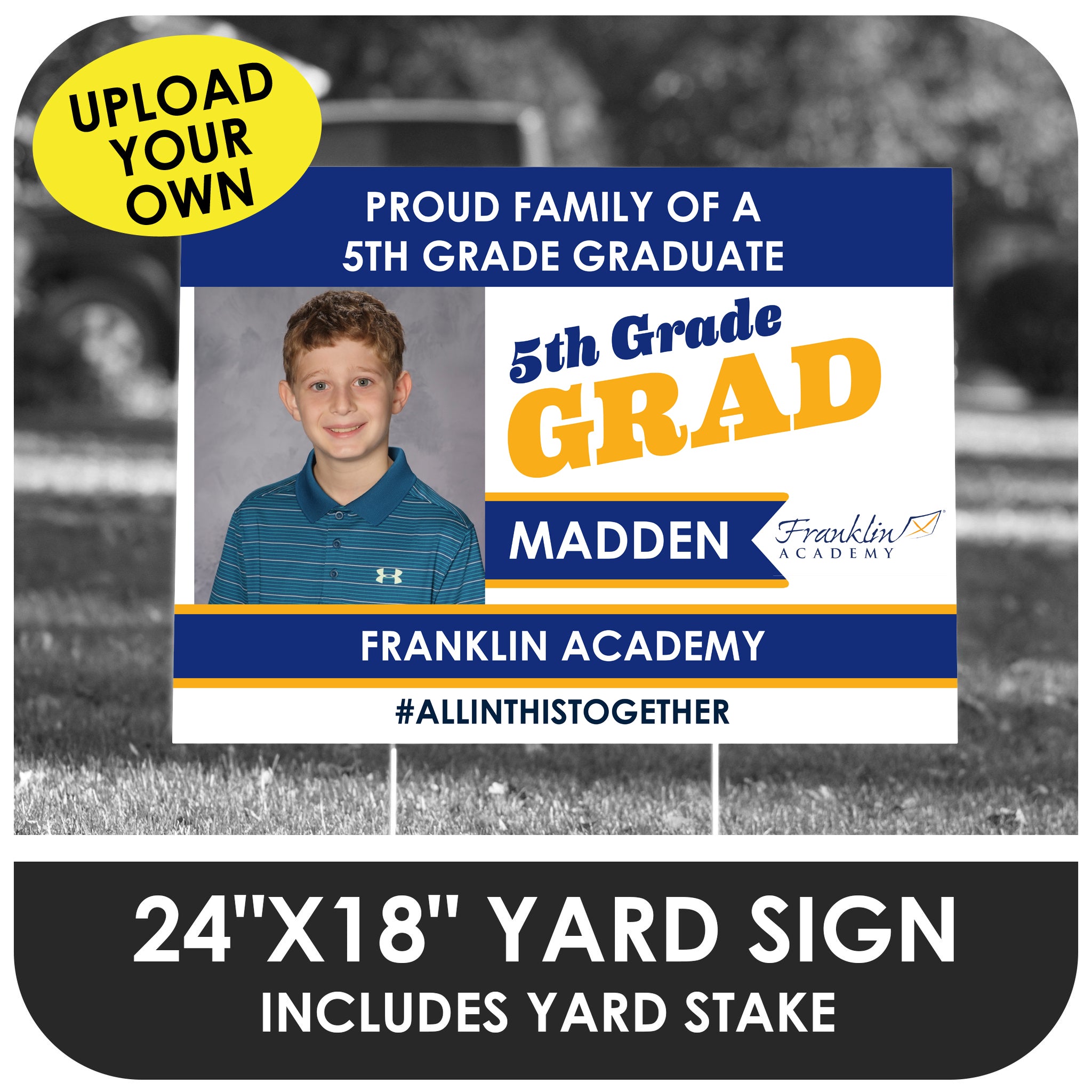 Franklin Academy - 5th Grade Custom Yard Sign