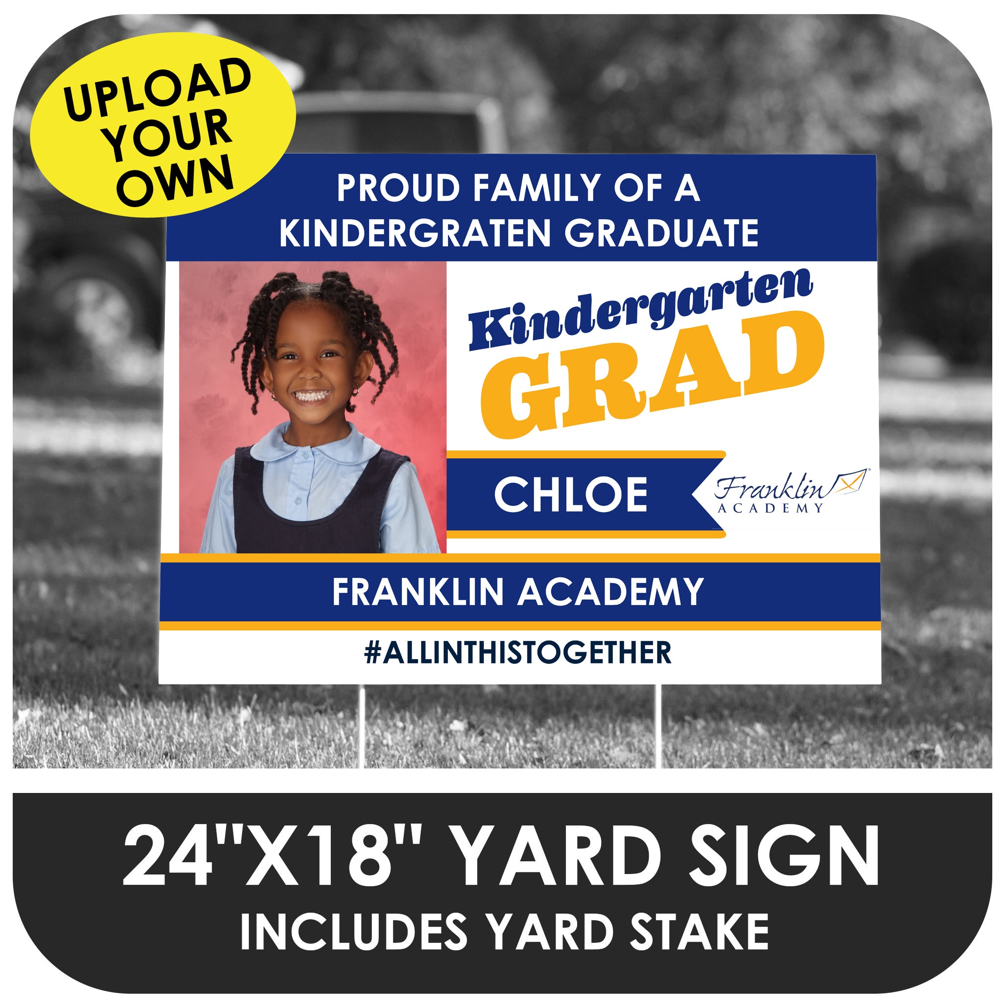 Franklin Academy - Kindergarten Custom Yard Sign