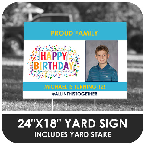 Happy Birthday Photo Yard Sign
